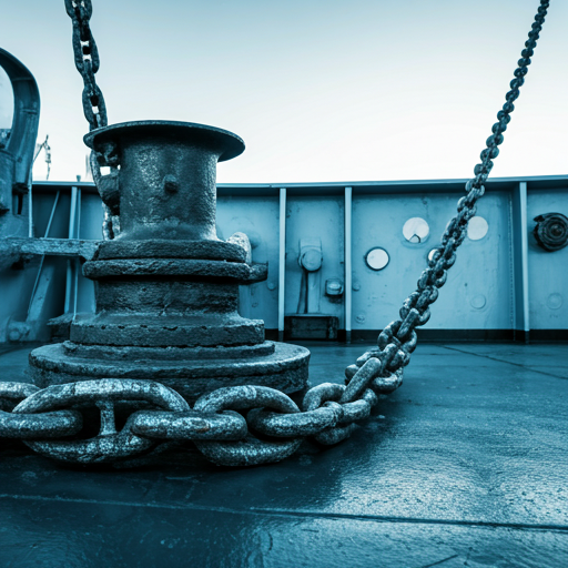 abstract close up of heavy steel chains